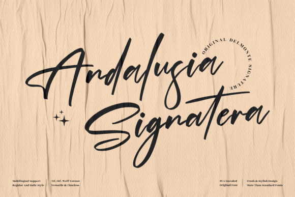 Andalusia Signatera: A Handwritten Typeface for Editorial Elegance