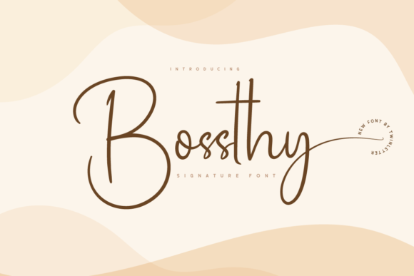 Bossthy Font: A Graceful Script for Creative Branding Projects