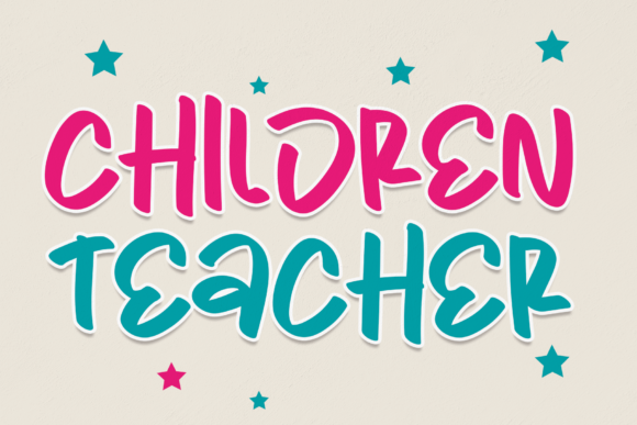 Children Teacher Font: A Friendly Handwritten Typeface for Crafters