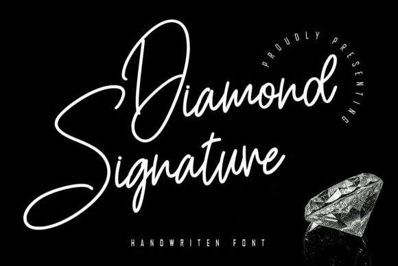 Diamond Signature Font for Polished Web Design Projects