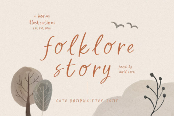 Folklore Story: A Script Font for Authentic Branding and Design