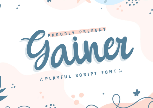 Gainer: A Playful Script Font for Modern Web Design