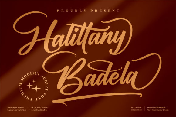 Halittany Badela: A Script Font for Editorial Elegance