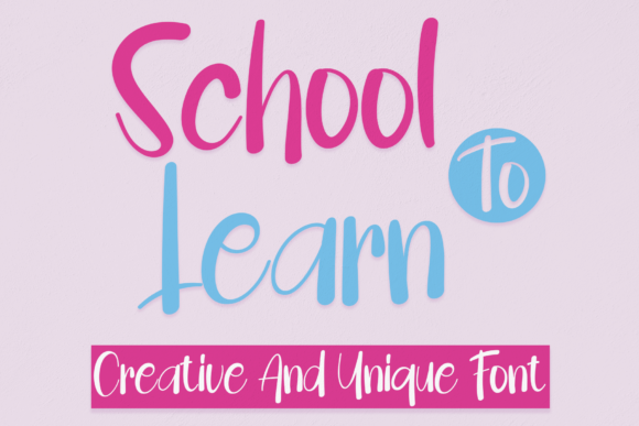 Handwritten Font School to Learn for Modern Web Design