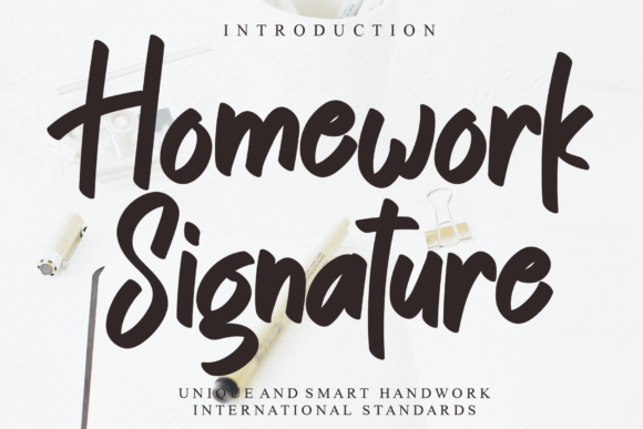Homework Signature: A Handwritten Typeface for Creative Web Design